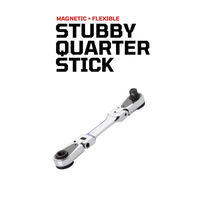 E-Z Red EZRED 4S04 Micro Combo Dual Ratchet Socket with 1/4" Square Drive & Magnetic Bit Drive - Image 2